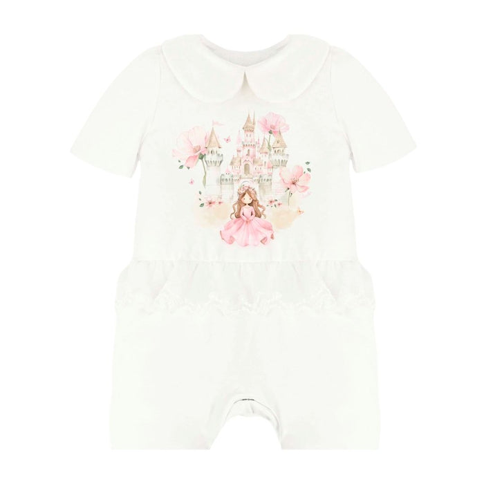 Ivory & Pink "Else" Princess Romper
