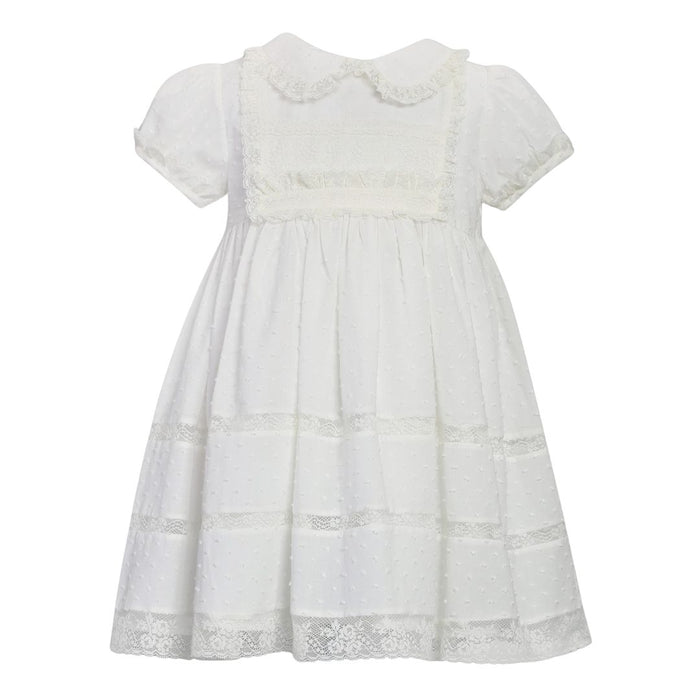 Ivory Swiss Dot & Lace Dress