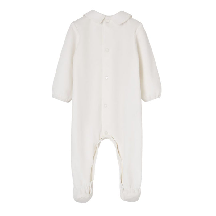 Ivory Velour Babygrow