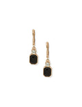 Anne Klein Gold Tone Jet Drop Pierced Earrings