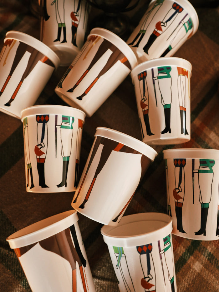 Kentucky Derby Jockey + Horse Legs Stadium Cups