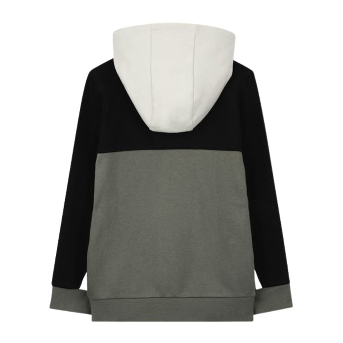 Khaki Colour Block Hoodie