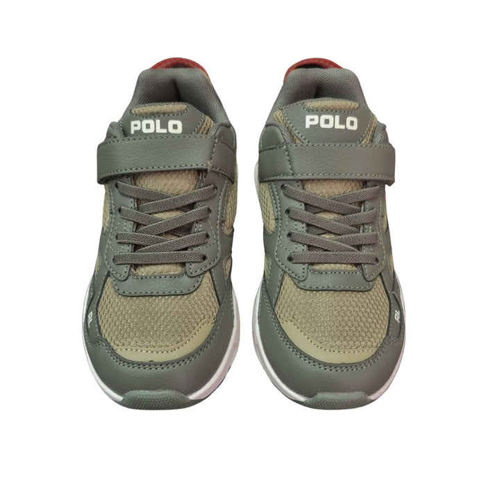 Khaki & Olive Velcro "Trackster" Trainers
