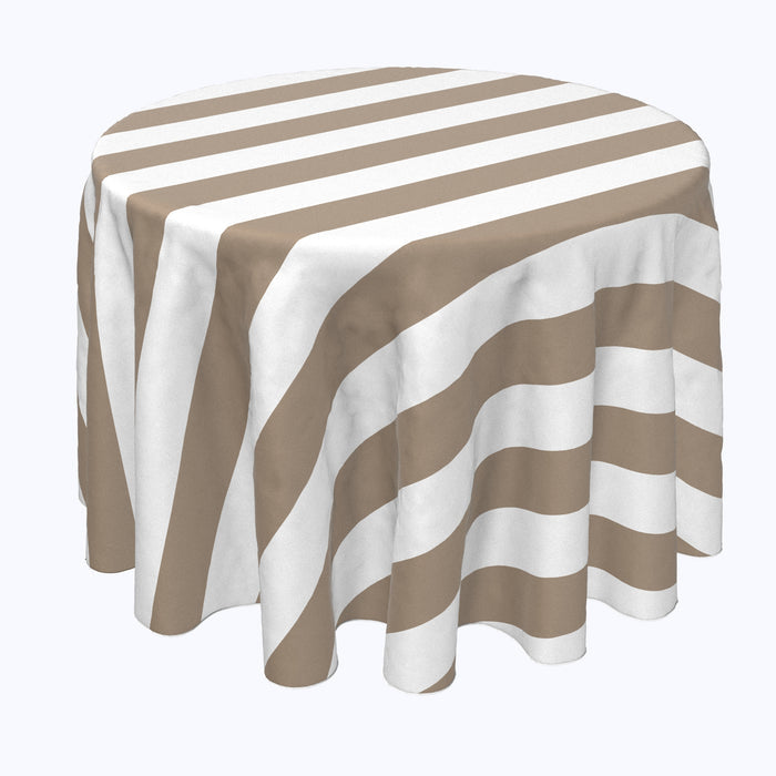Khaki & White Cabana Stripe Rounds