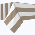 Khaki & White Cabana Stripe Squares