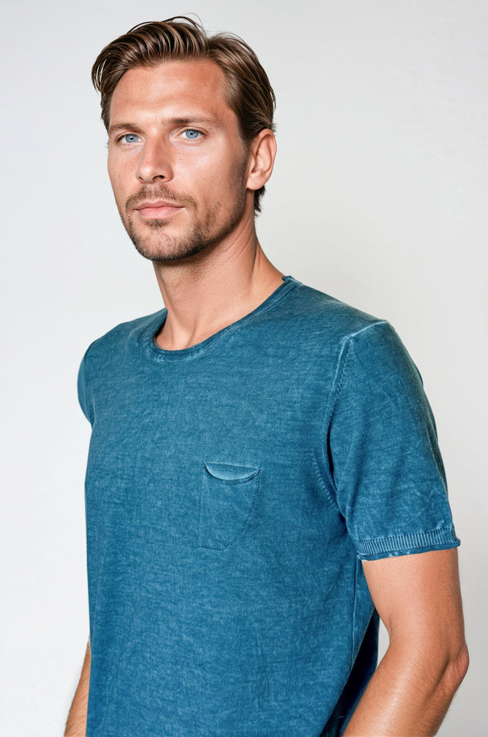 Knit T-Shirt - Lagoon