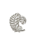 Anne Klein Silver Tone Leaf Brooch