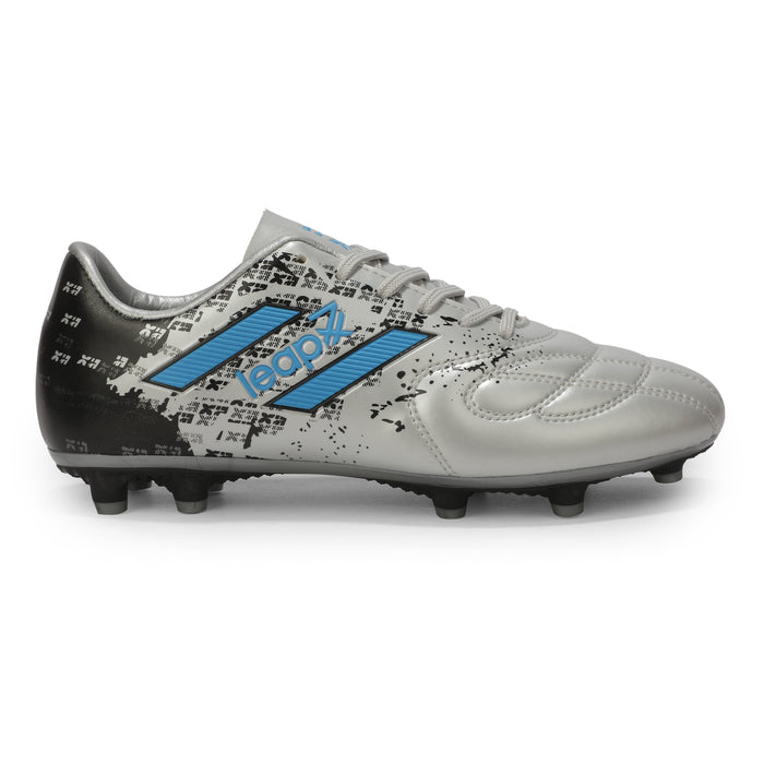 Leap7X ACTIVE-606 Grey Sports Lacing Football Shoes for Men by Liberty