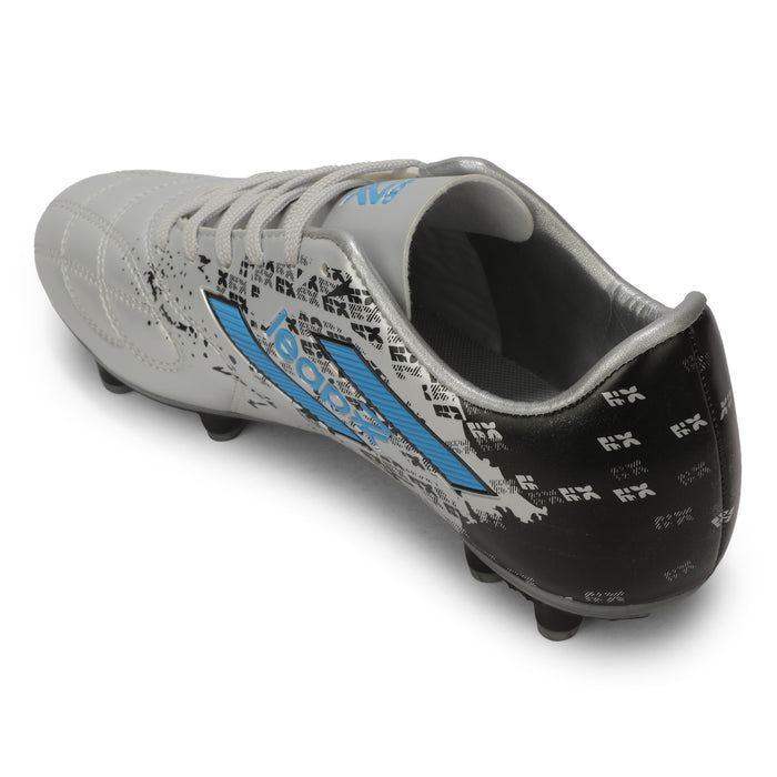 Leap7X ACTIVE-606 Grey Sports Lacing Football Shoes for Men by Liberty