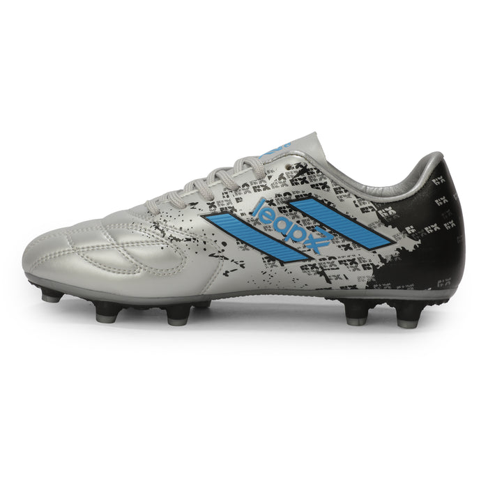 Leap7X ACTIVE-606 Grey Sports Lacing Football Shoes for Men by Liberty