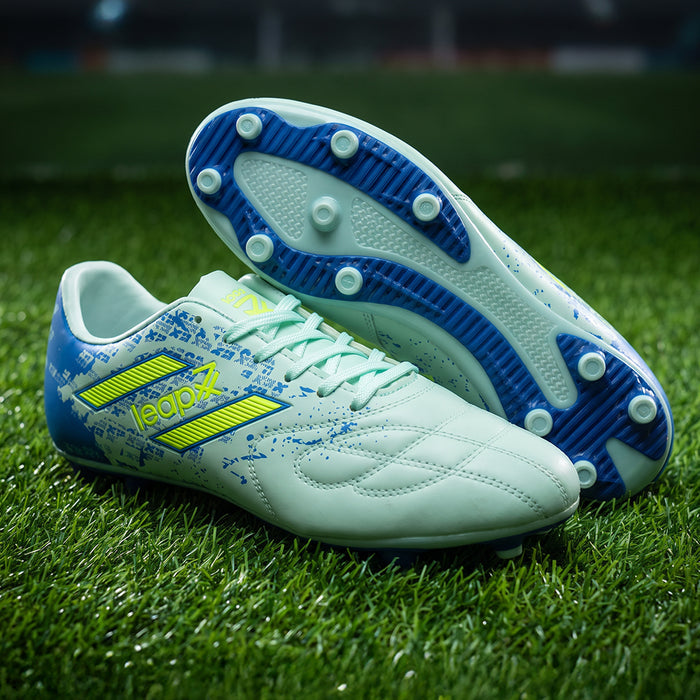Leap7X ACTIVE-606 Sea Green Sports Lacing Football Shoes for Men by Liberty