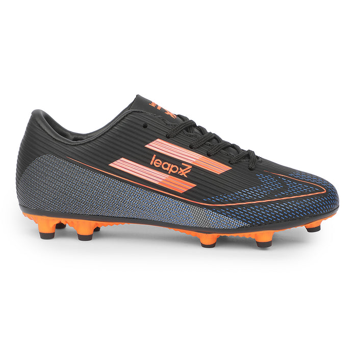 Leap7X ACTIVE-86E Black Sports Lacing Football Shoes For Men & Kids By Liberty