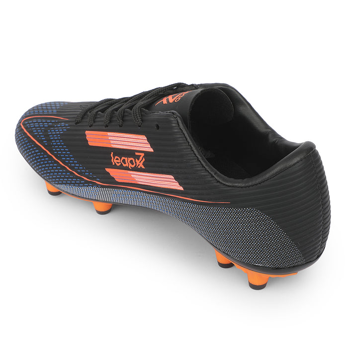Leap7X ACTIVE-86E Black Sports Lacing Football Shoes For Men & Kids By Liberty