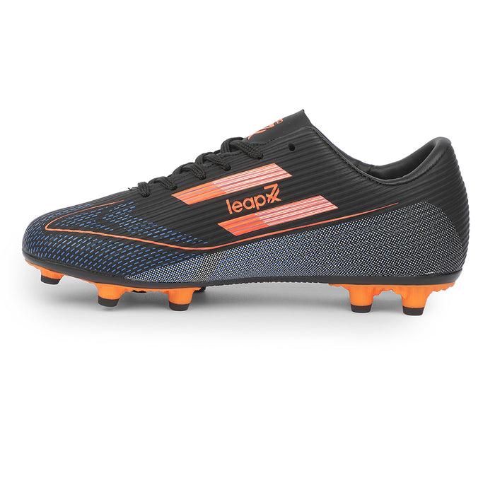 Leap7X ACTIVE-86E Black Sports Lacing Football Shoes For Men & Kids By Liberty