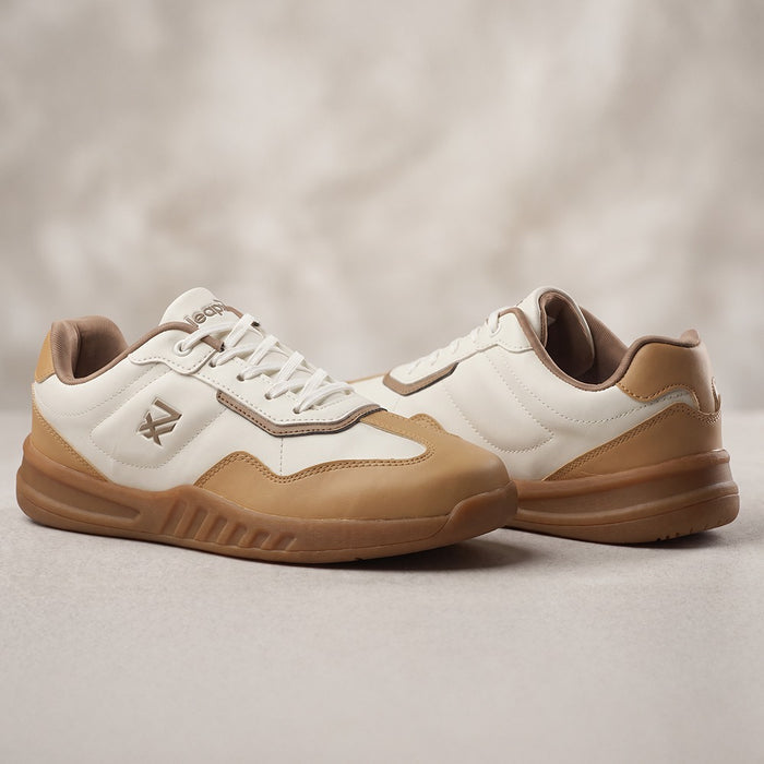 Leap7x Beige Casual Lacing Sneakers For Women ACTO229E By Liberty