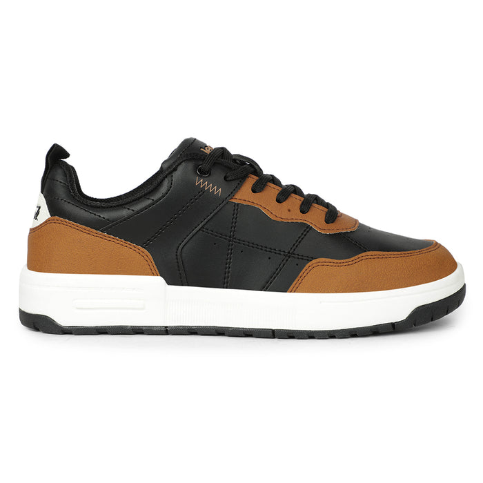 Leap7X Black Casual Lacing Sneakers For Men Noblestepe By Liberty