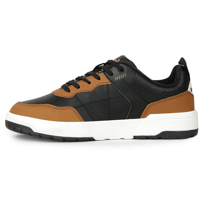 Leap7X Black Casual Lacing Sneakers For Men Noblestepe By Liberty