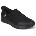 Leap7x Black Sports Non Lacing Walking Shoes For Women EZZAR-L1 By Liberty