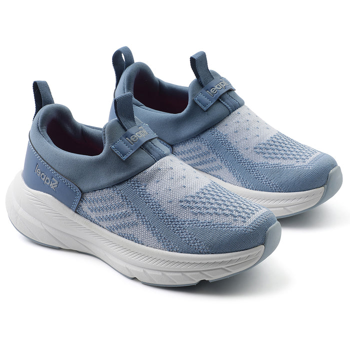 Leap7x Blue Sports Non Lacing Walking Shoes For Women BARCELONAC By Liberty