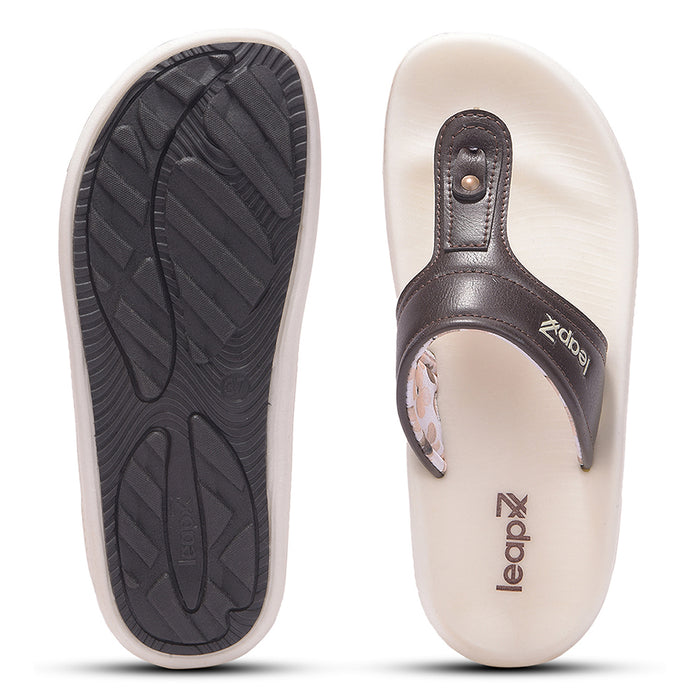 Leap7X Nitwalk 24 Brown Casual Slip On Slippers For Women By Liberty