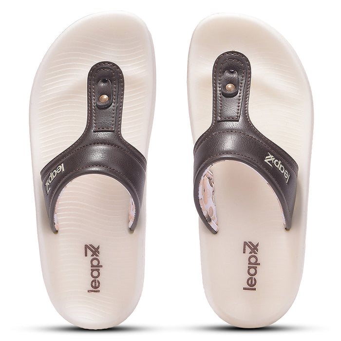 Leap7X Nitwalk 24 Brown Casual Slip On Slippers For Women By Liberty