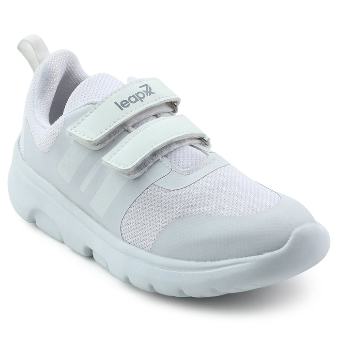 Leap7x White Non Lacing Uniform School Shoes For Kids TRIVSKO-2E By Liberty