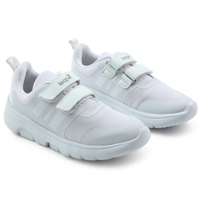 Leap7x White Non Lacing Uniform School Shoes For Kids TRIVSKO-2E By Liberty