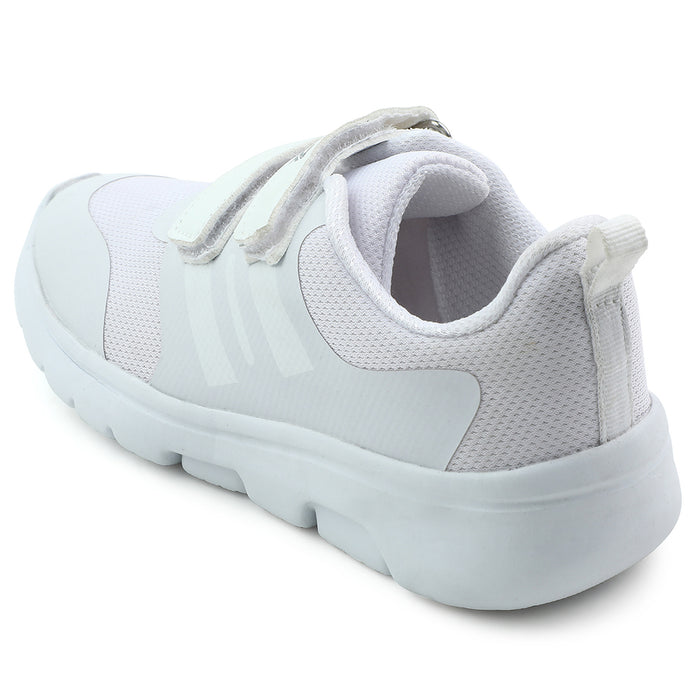 Leap7x White Non Lacing Uniform School Shoes For Kids TRIVSKO-2E By Liberty