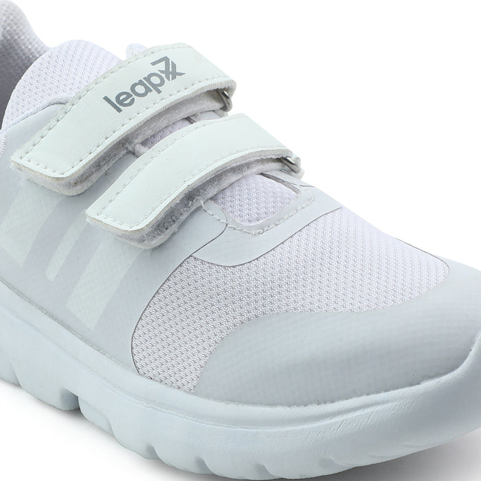 Leap7x White Non Lacing Uniform School Shoes For Kids TRIVSKO-2E By Liberty