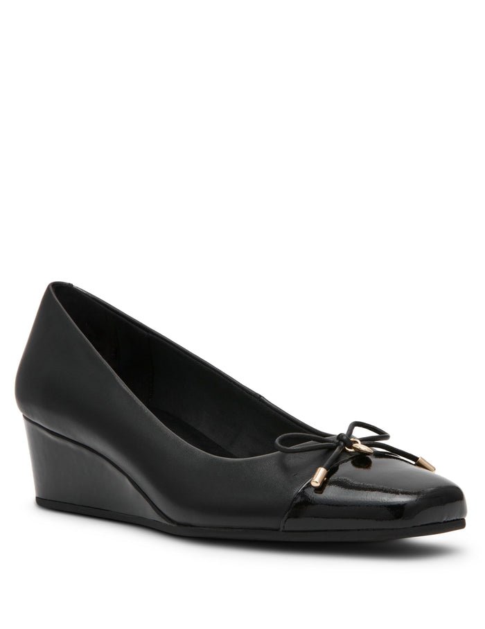 Anne Klein Leather Wedge Ballet Flat