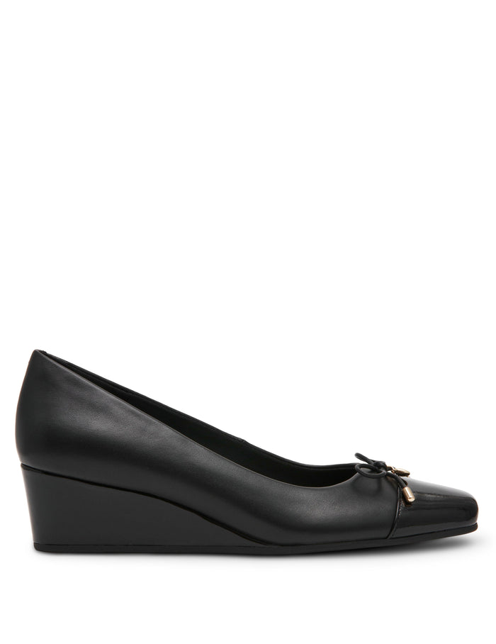 Anne Klein Leather Wedge Ballet Flat