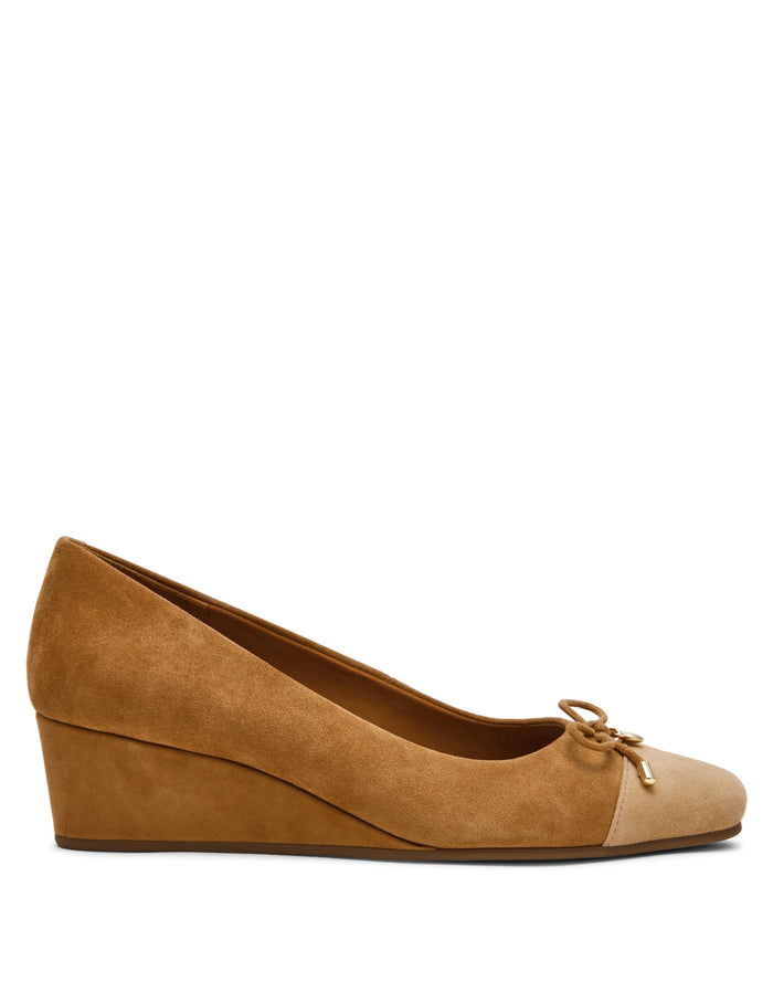 Anne Klein Leather Wedge Ballet Flat