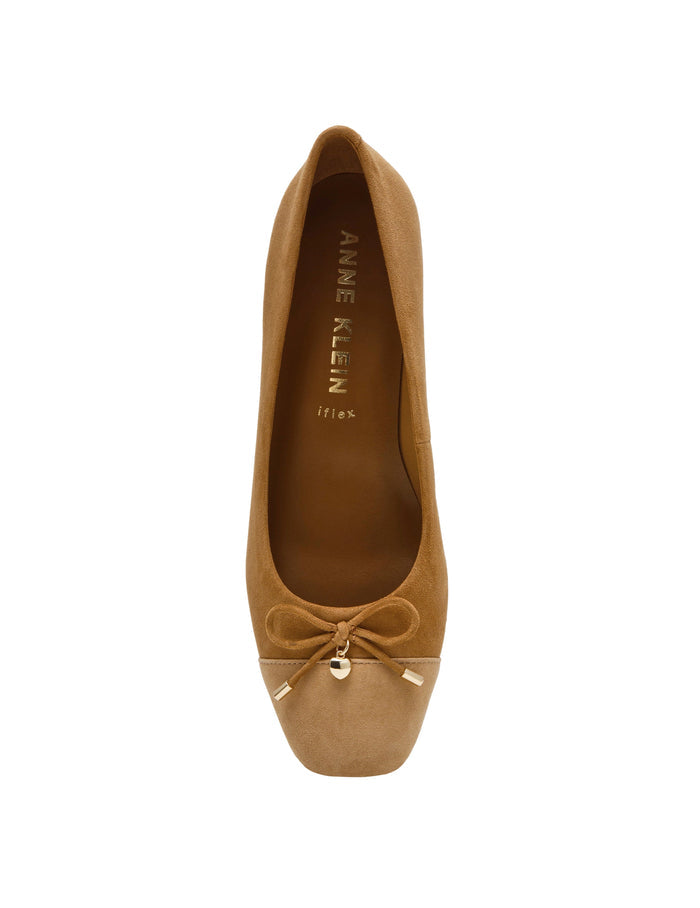 Anne Klein Leather Wedge Ballet Flat