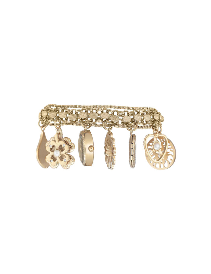 Anne Klein Legacy Charm Bracelet Watch