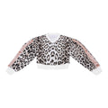 Leopard Print Cropped Sweat Top
