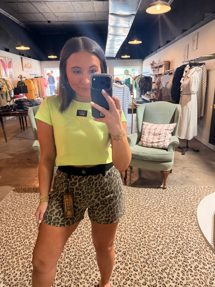 Leopard Waistband Short
