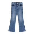 Light Blue Flared Diamanté Jeans