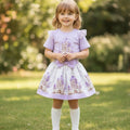 Lilac Castle Skirt Set & Headband
