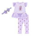 Lilac Ice Cream Legging Set & Headband