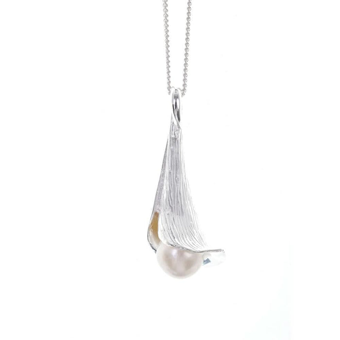 Lily necklace on a white background