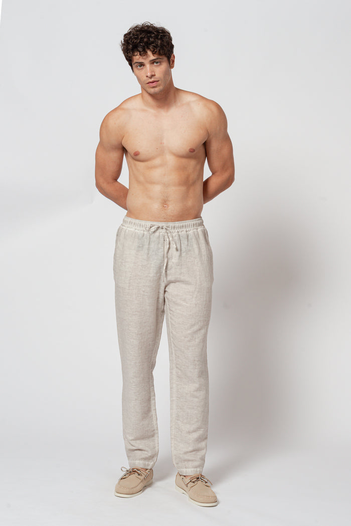 Linen Cotton Blend Pants - Canapa