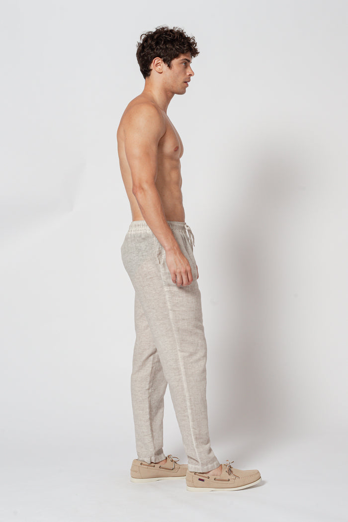 Linen Cotton Blend Pants - Canapa