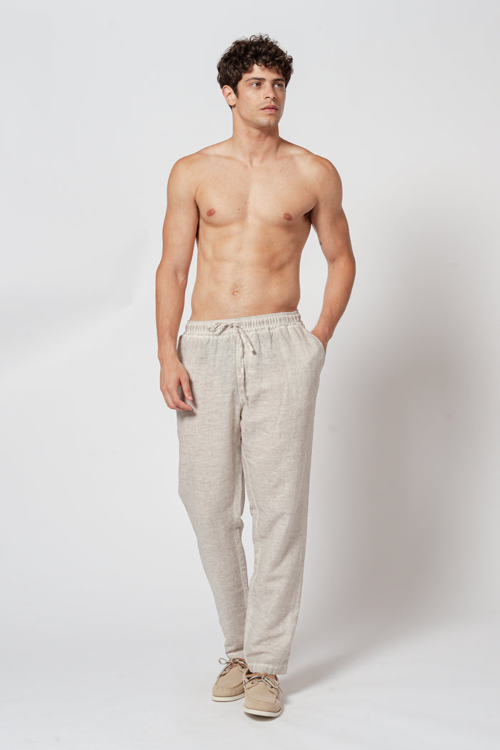 Linen Cotton Blend Pants - Canapa