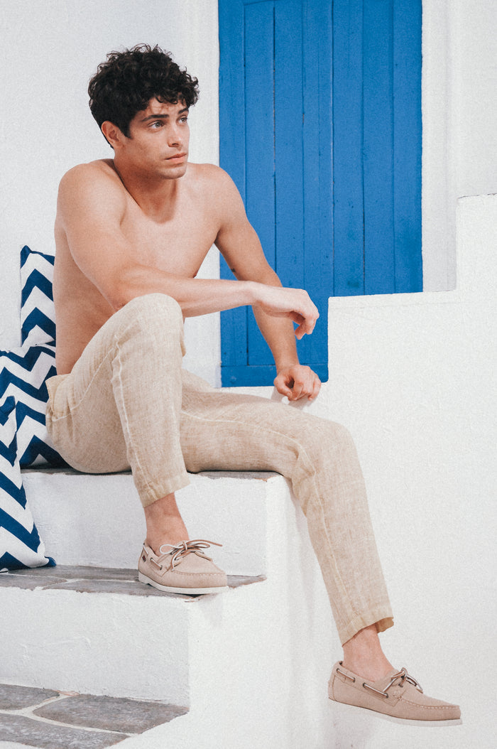 Linen Cotton Blend Pants - Canapa
