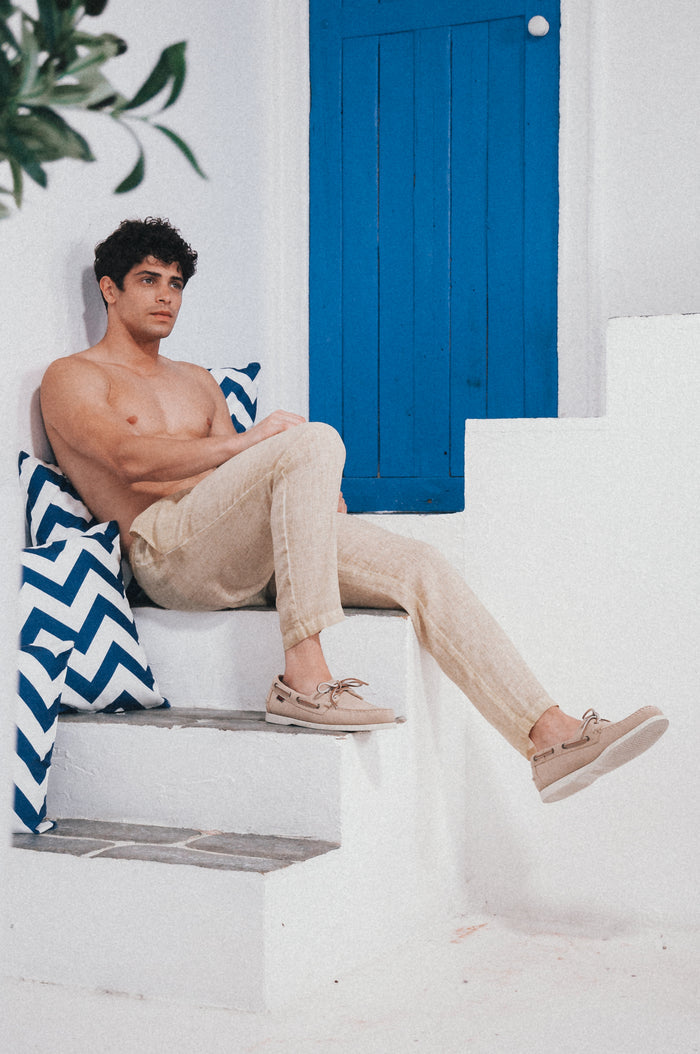 Linen Cotton Blend Pants - Canapa