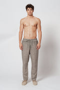 Linen Cotton Blend Pants - Grafite