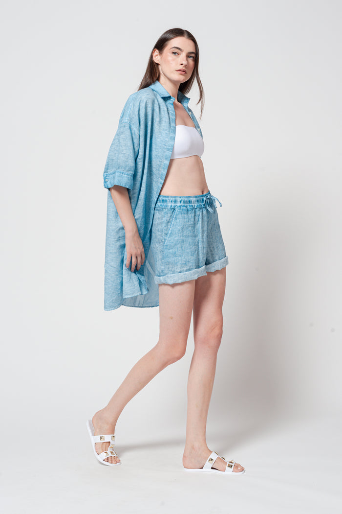 Linen Shorts - Egeo