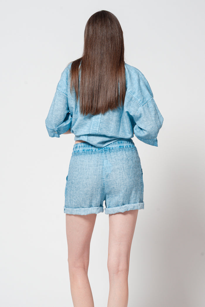 Linen Shorts - Egeo