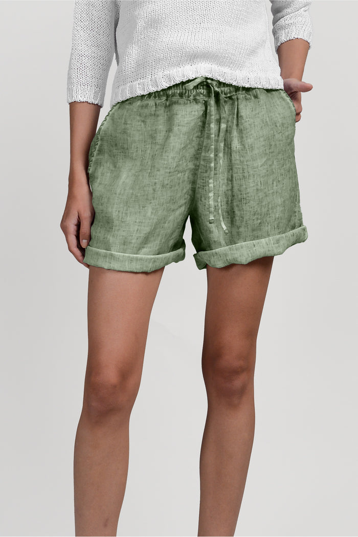 Linen Shorts - Palm