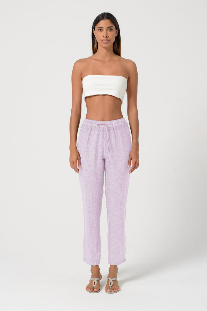 Linen Slacks - Flora